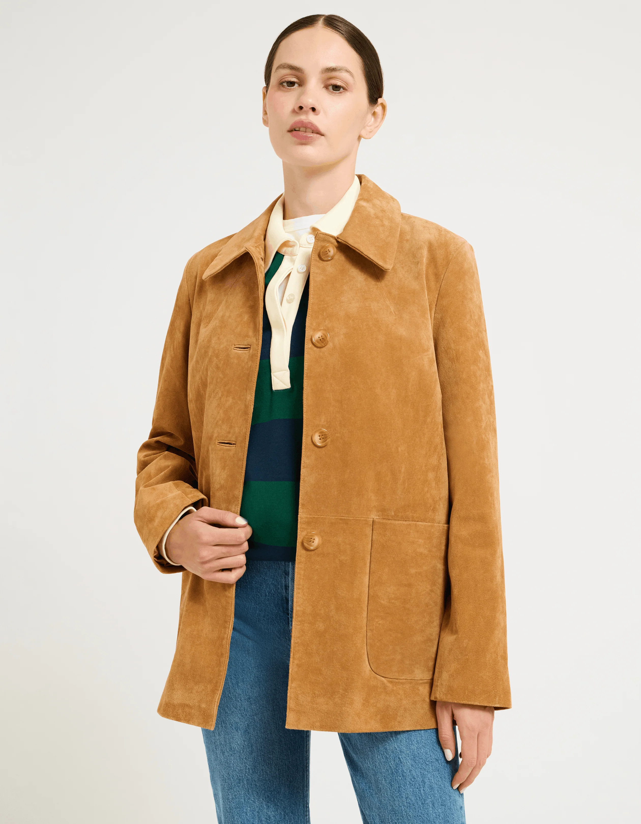 Yellowstone Jacket | Genuice Suede in Saddle | Rumored