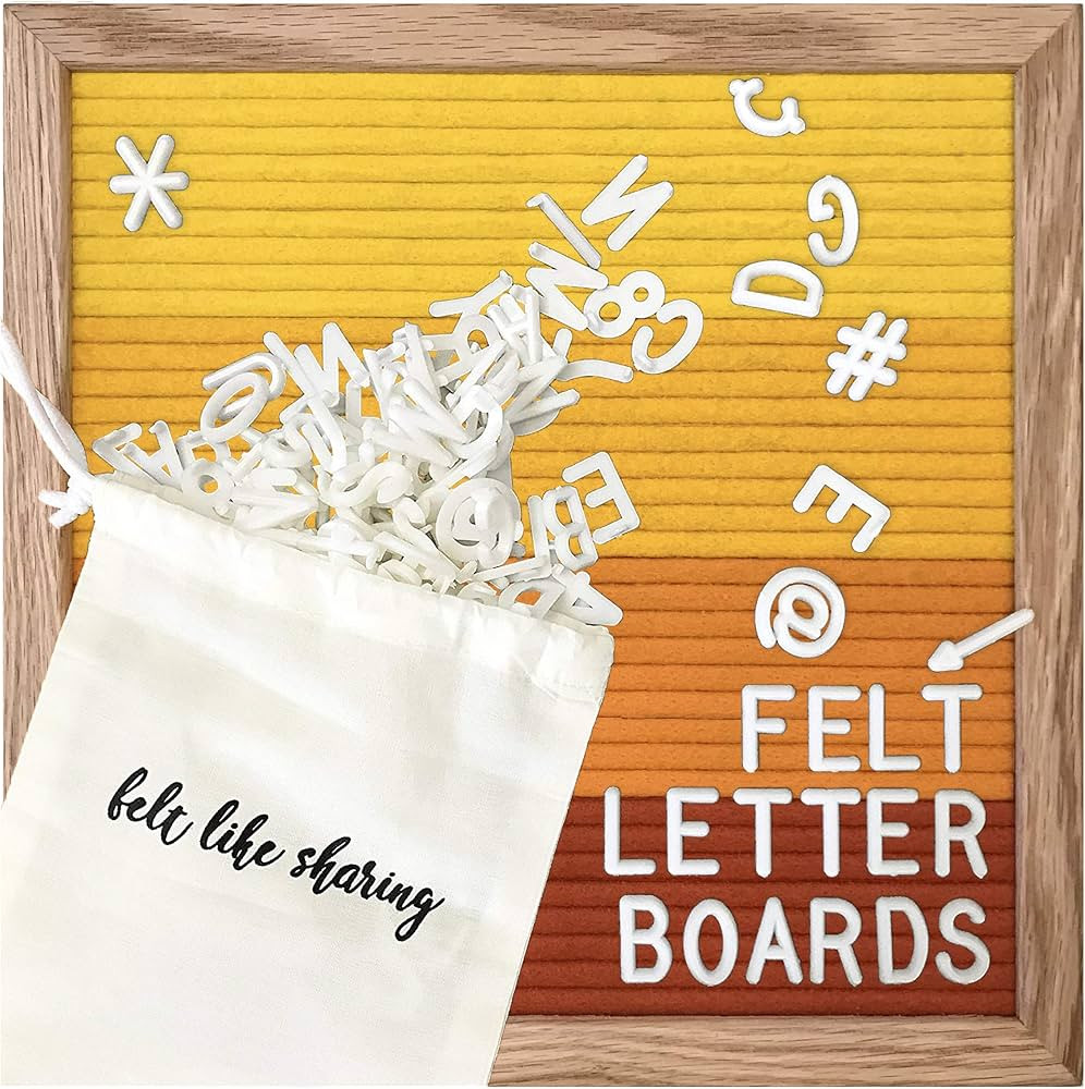 Felt Letter Board, 10x10in Changeable Letter Board with Letters White 300 Piece - Felt Message Bo... | Amazon (US)