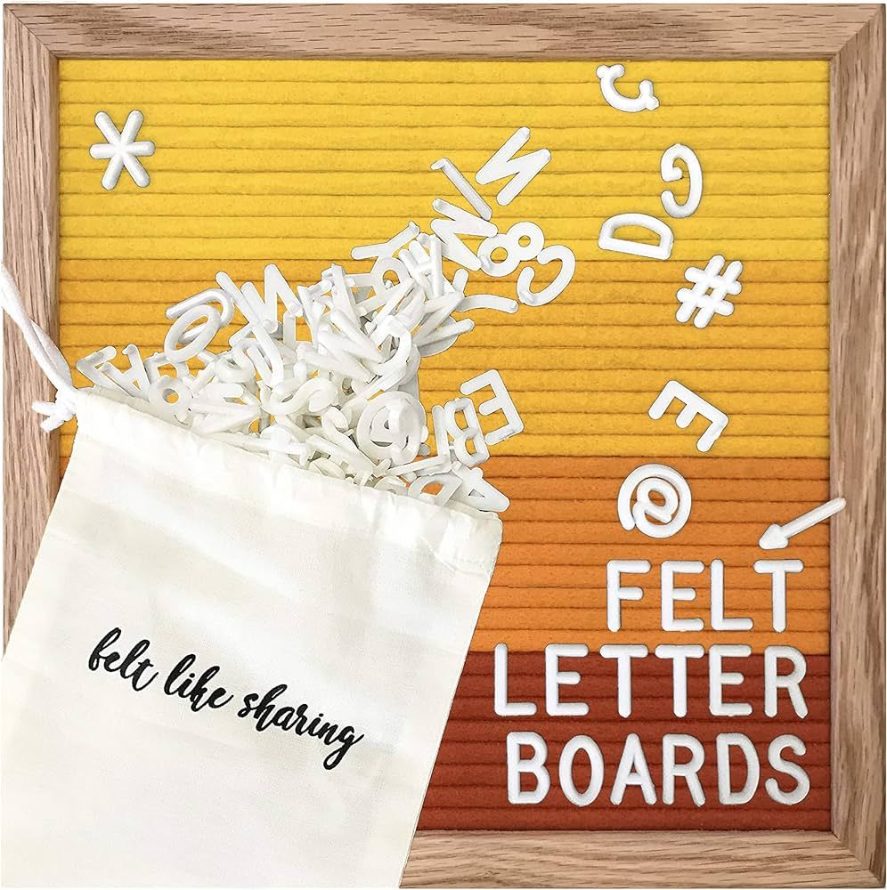 Felt Letter Board, 10x10in Changeable Letter Board with Letters White 300 Piece - Felt Message Bo... | Amazon (US)
