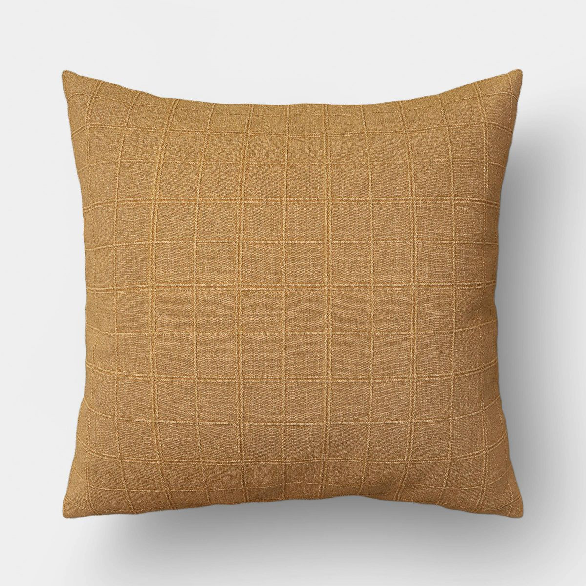 Oversized Square Woven Washed Windowpane Pillow Brown - Threshold\u2122 | Target