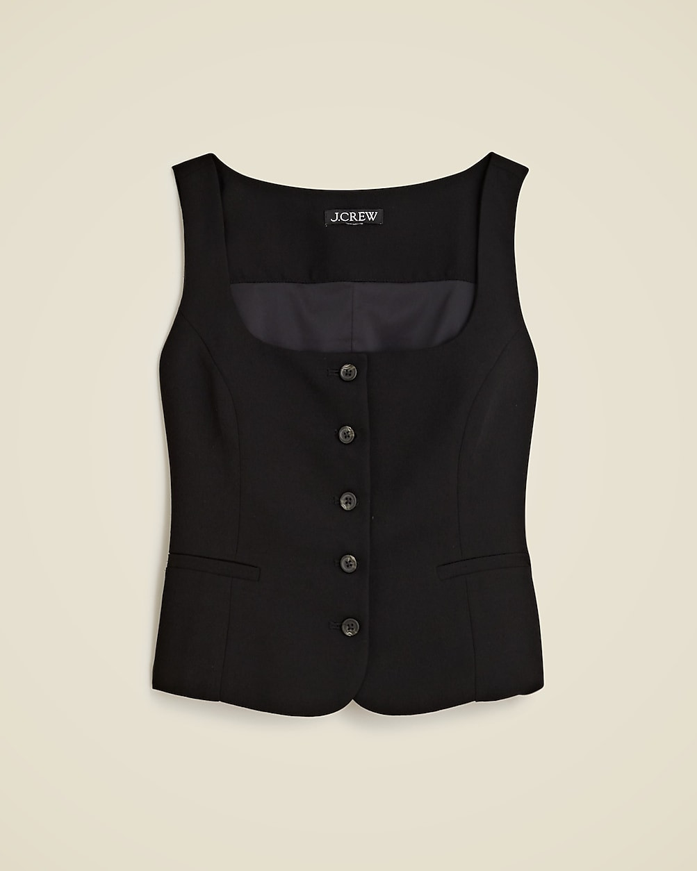 Scoopneck vest in drapey crepe | J. Crew US