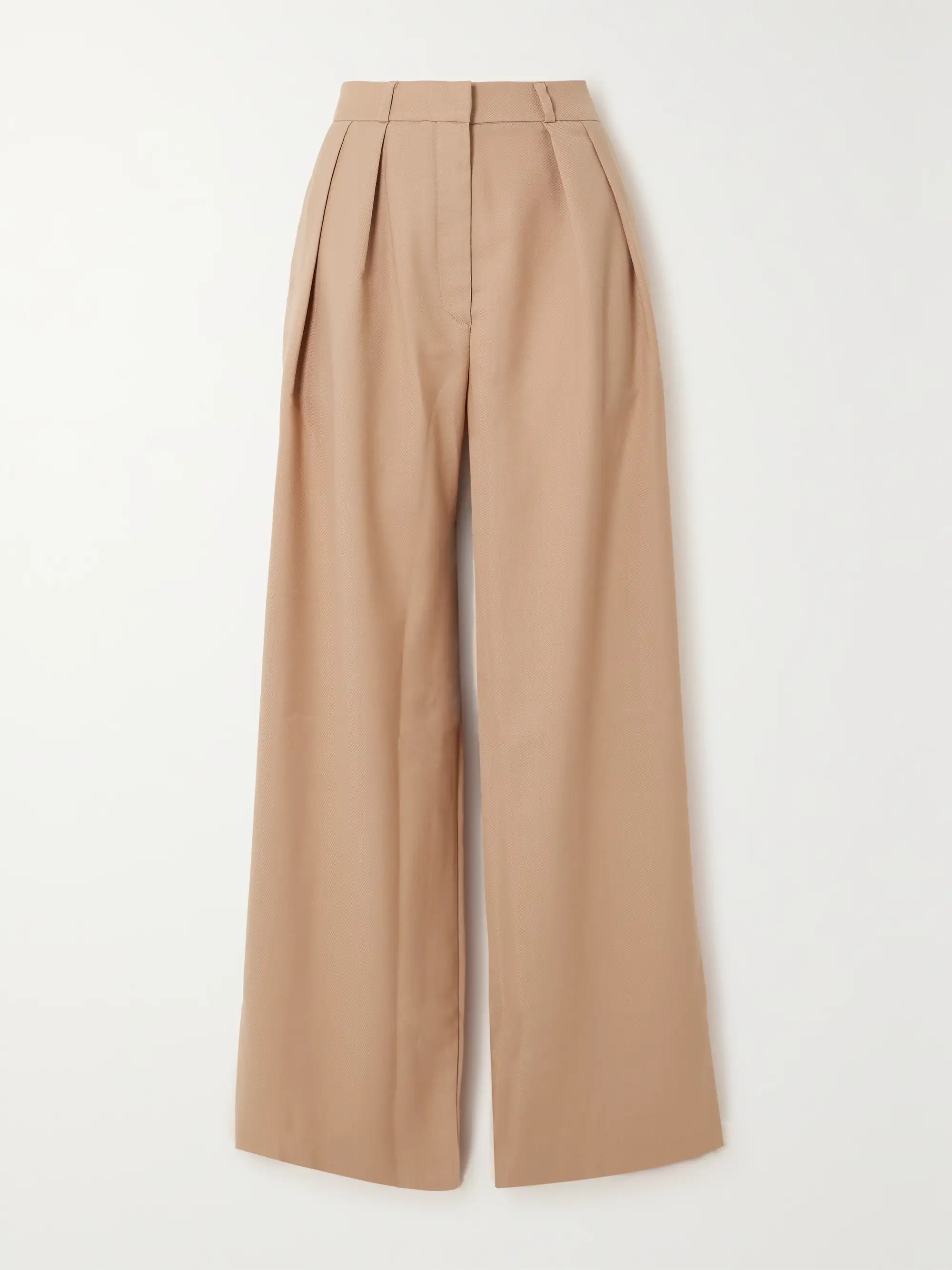 Tansy pleated twill wide-leg pants | NET-A-PORTER (US)