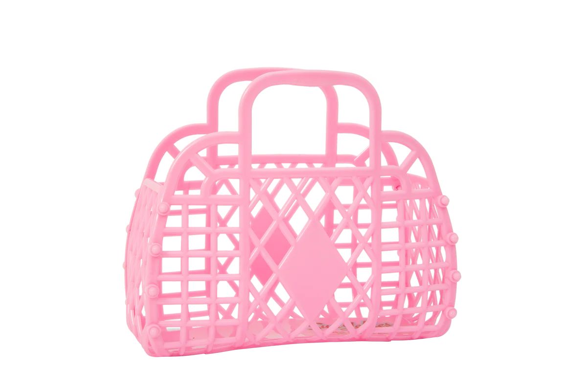 Mini Retro Basket - Bubblegum Pink | Ellie and Piper