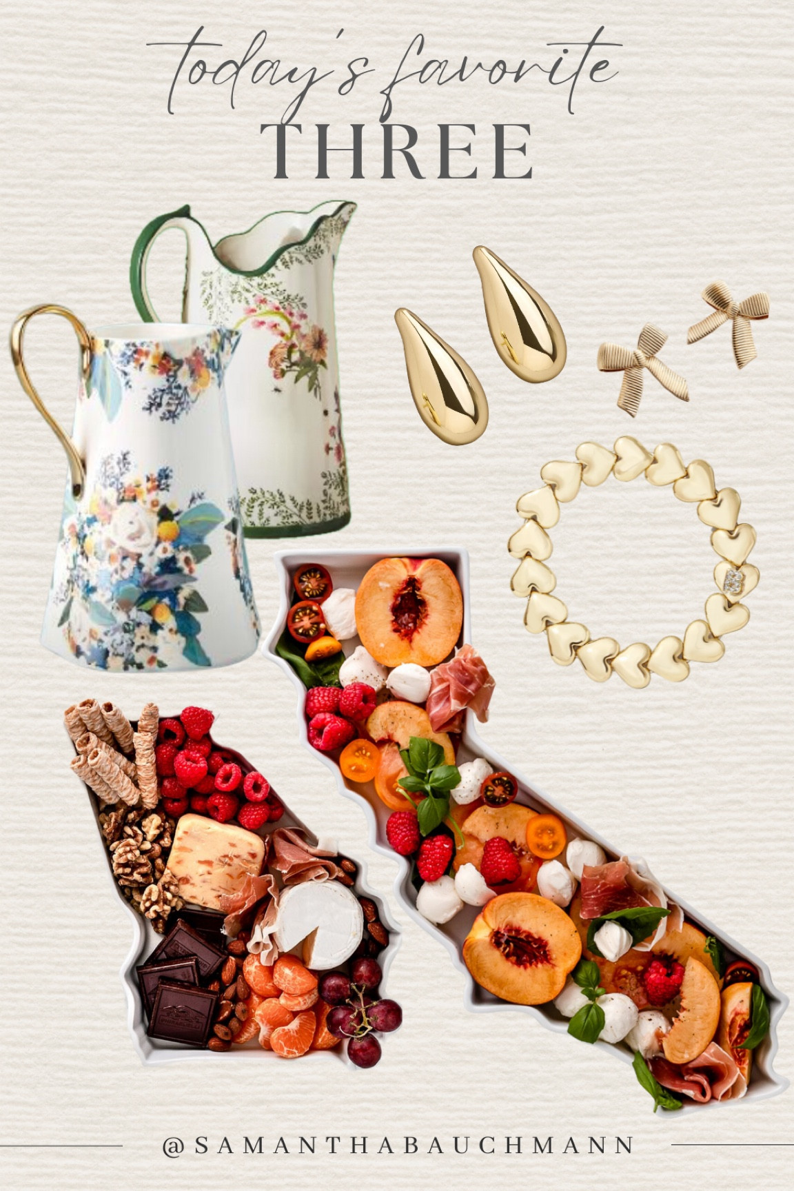 Today’s favorite three! Pitchers from anthroplogie, state platters/dishes, bauble bar jewelry 

#LTKhome #LTKSeasonal #LTKMostLoved