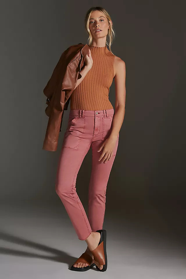 Pilcro Slim Straight Utility Trousers | Anthropologie (US)