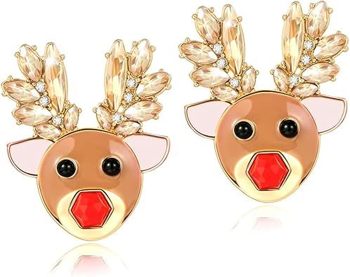 CLASSYZINT Christmas Earrings for Women Christmas Jingle Bell Christmas Tree Reindeer Gingerbeard... | Amazon (US)