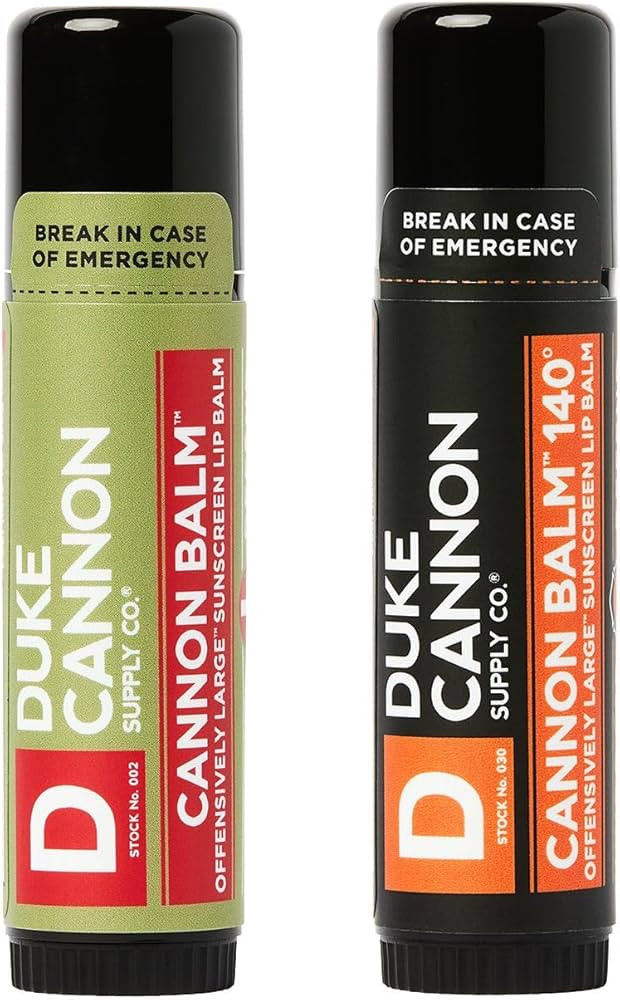 Duke Cannon Lip Balm with SPF Variety Set, Large 0.56oz: (1) Tactical Lip Protectant - Fresh Mint... | Amazon (US)