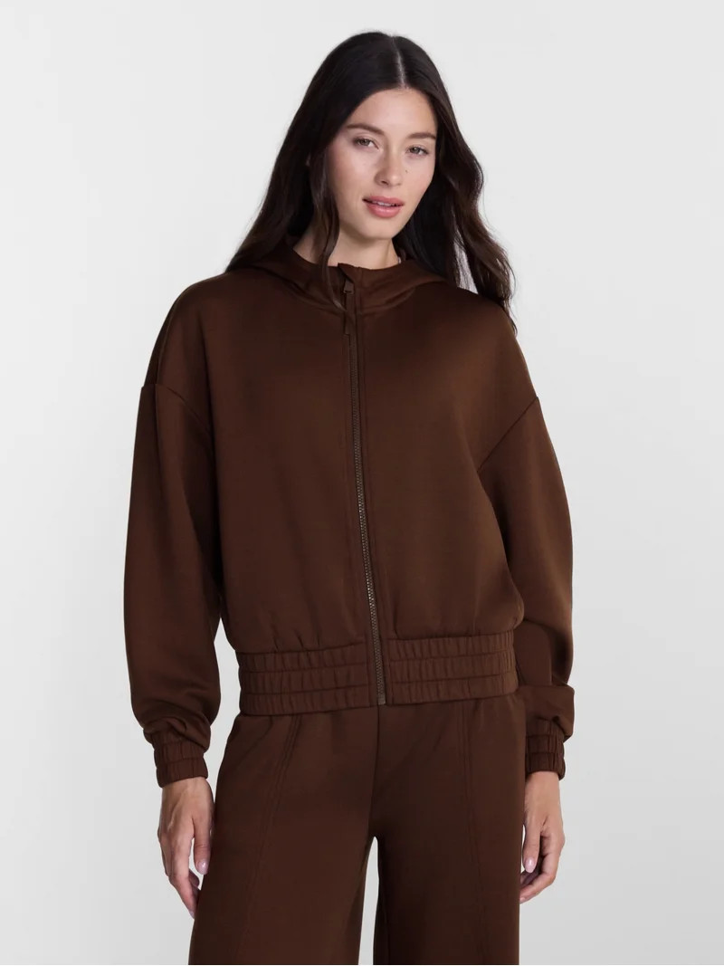Avia Women's ScubaKnit Cropped Zip Hoodie, Sizes XS-XXXL | Walmart (US)