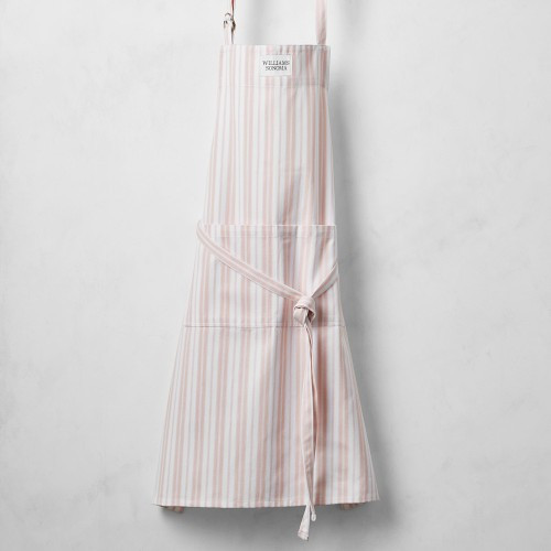 Williams Sonoma Classic Stripe Logo Apron, Dusty Rose | Williams-Sonoma