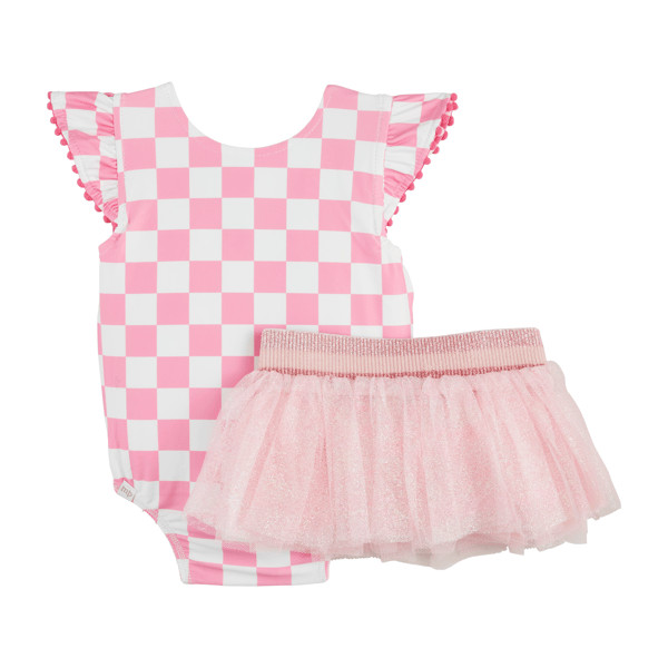 Girls' Reversible Swimsuit And Tutu Set | Mud Pie