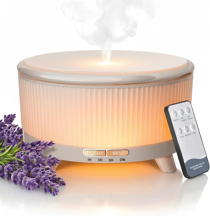 20-Hour Long-Lasting Aromatherapy, 500ML Large Essential Oil Diffuser: Ultrasonic Cool Mist Humid... | Amazon (US)