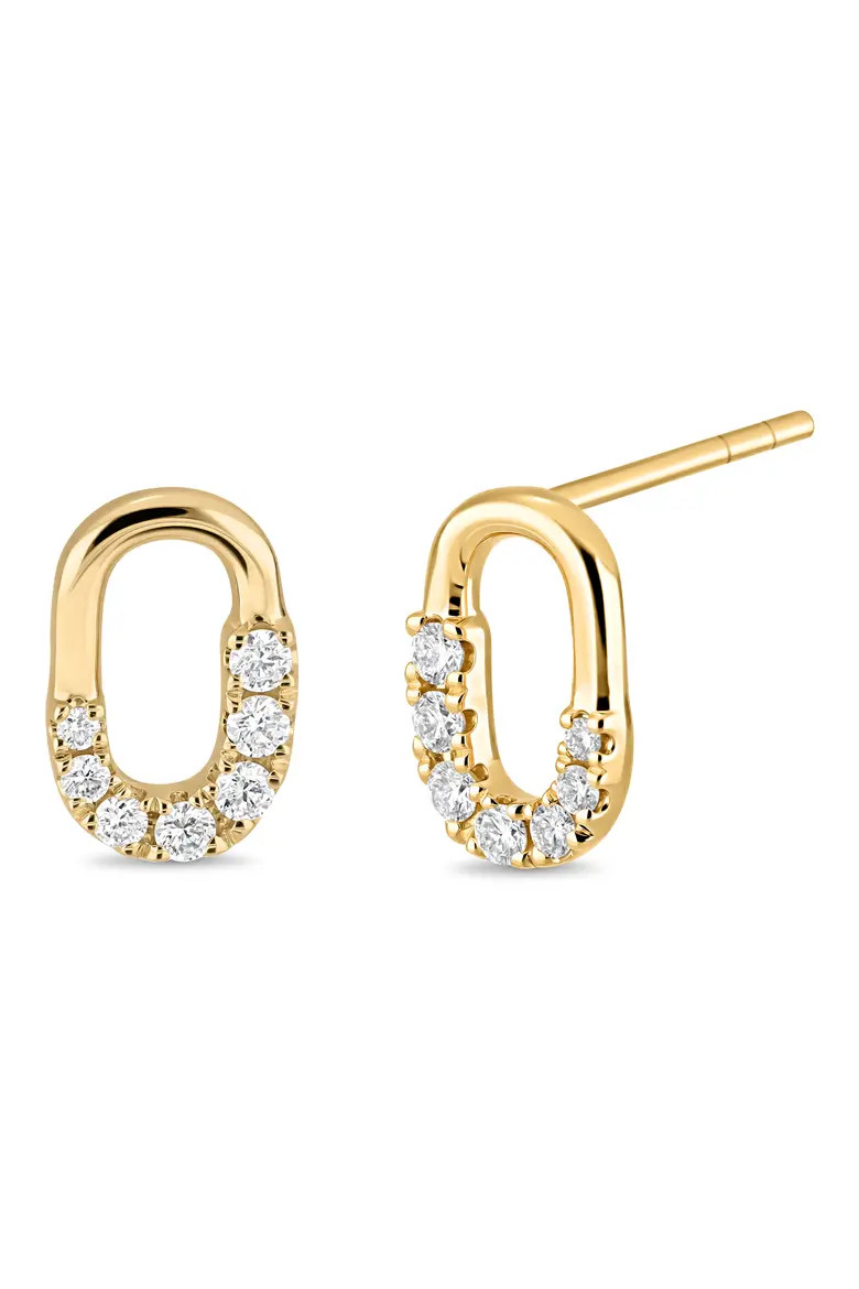 18K Gold Varda Diamond Link Stud Earrings (Women) | Nordstrom | Nordstrom
