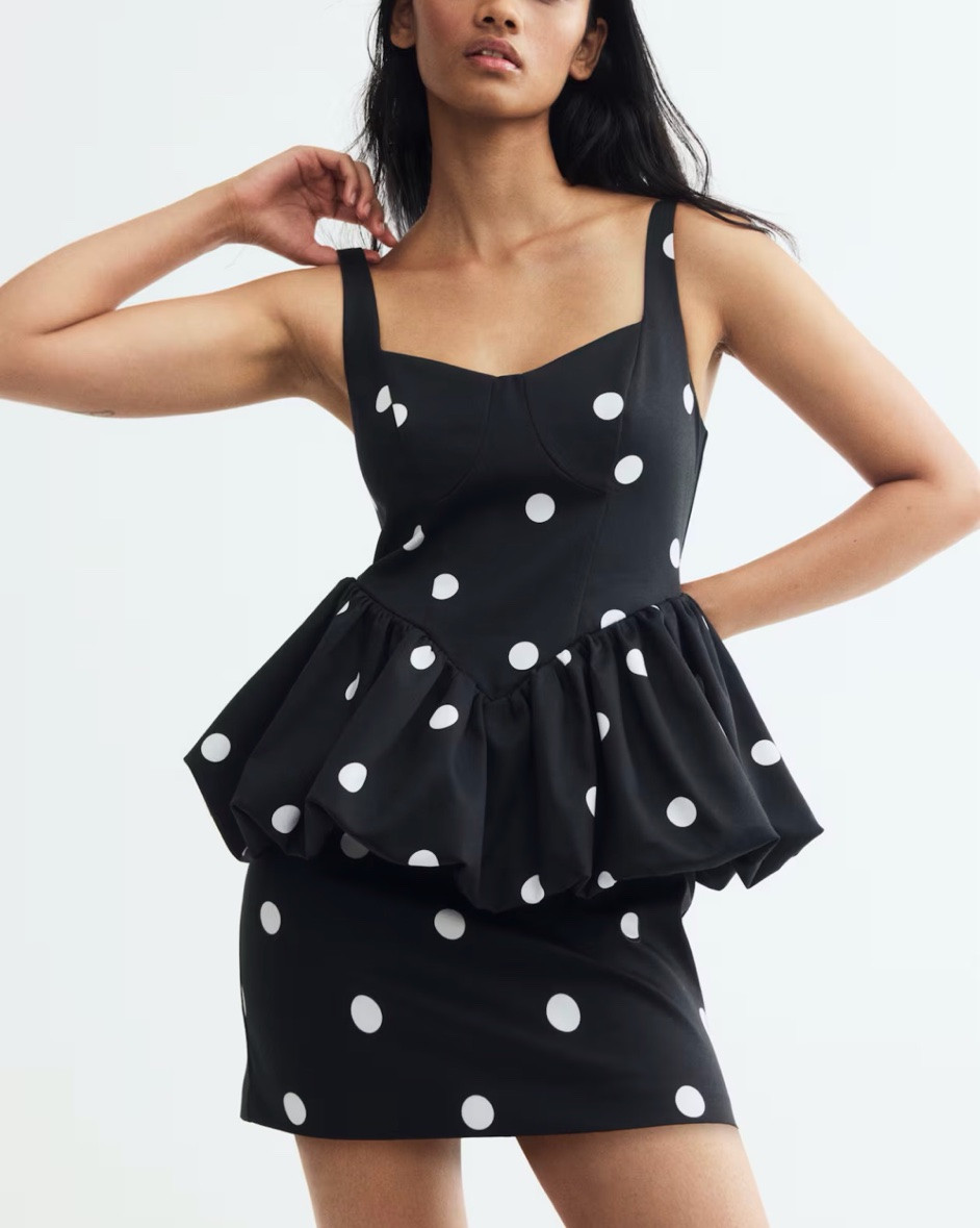 Black and white polka dot peplum waist cocktail dress

#LTKSeasonal