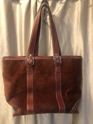 Vintage Coach Women’s Maroon Red Suede Large Tote Bag F0782-F11212  | eBay | eBay US