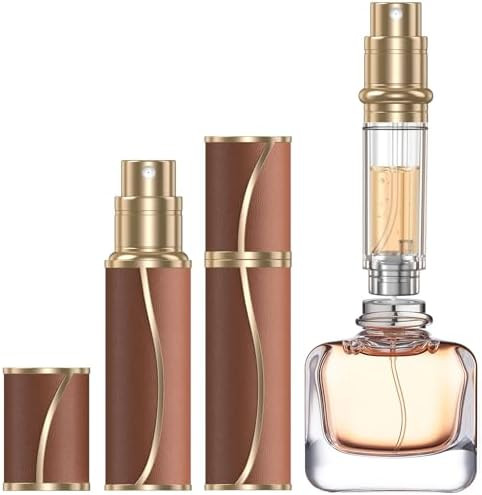 10ml Perfume Travel Refillable Atomizer,Genuine Leather Bottom Filling Perfumes Bottle,Mini Fragr... | Amazon (US)