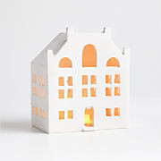 Small White Ceramic Holiday Canal House + Reviews | Crate & Barrel | Crate & Barrel