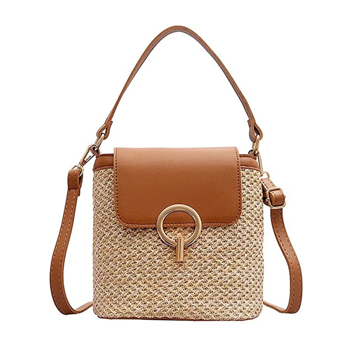 Casual Straw Women Shoulder Crossbody Bags 2023 New Handbag Purses Summer Beach Messenger Travel ... | Walmart (US)
