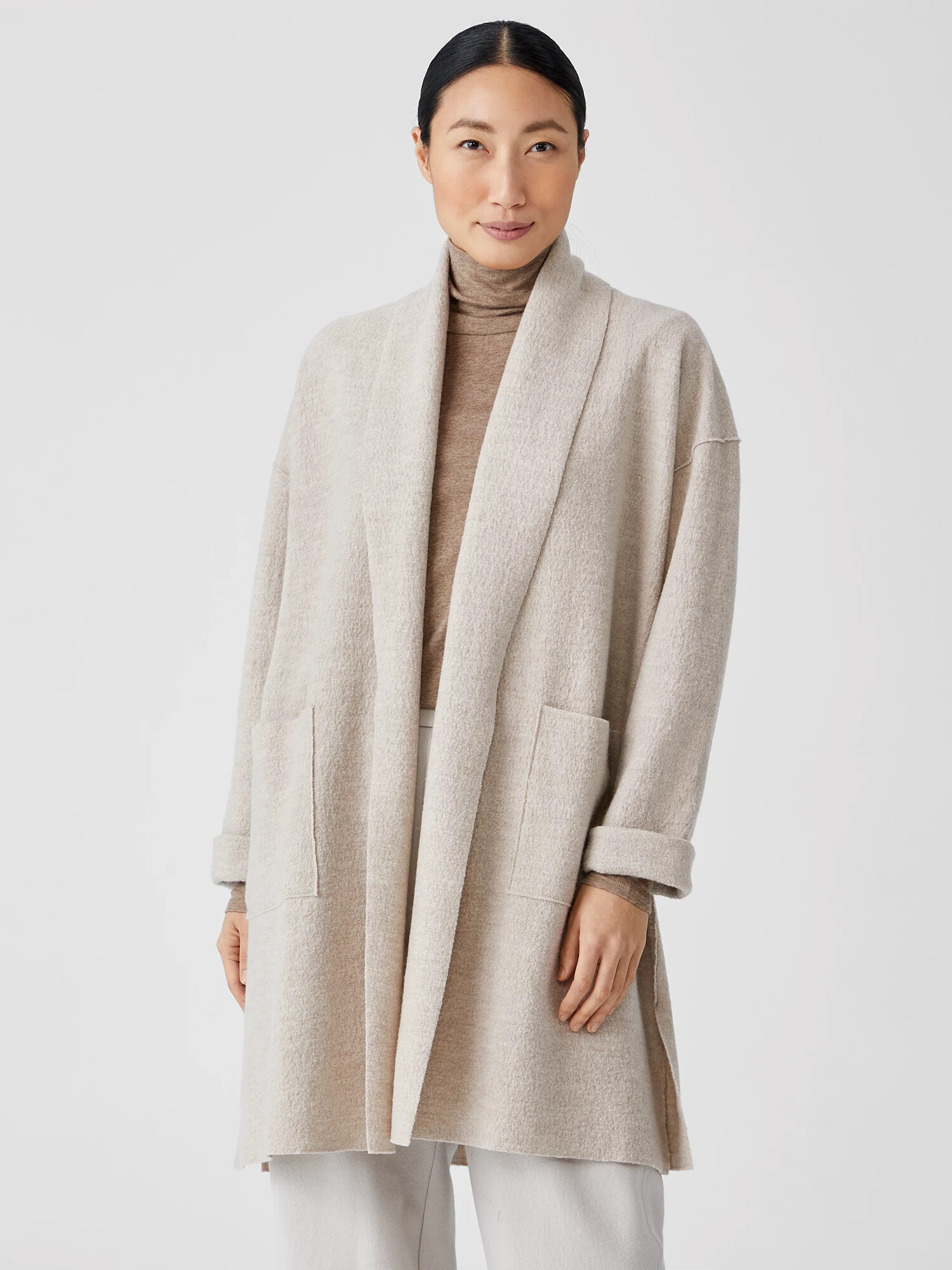 Lightweight Boiled Wool Coat in Responsible Wool | Eileen Fisher