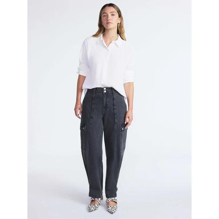 Scoop Women’s and Women’s Plus Utility Cargo Jeans, Sizes 0-26 | Walmart (US)