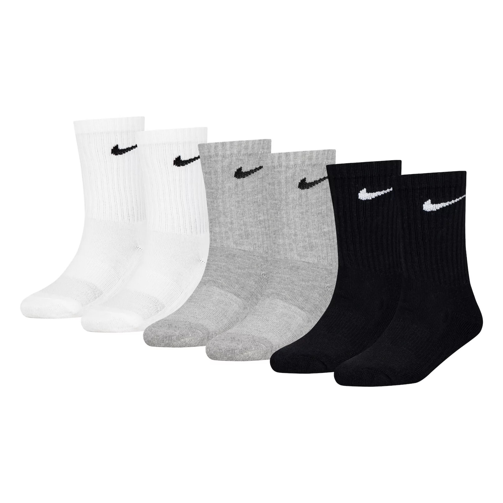 Kids Nike 6-Pack Dri-FIT Performance Crew Socks | Kohl's