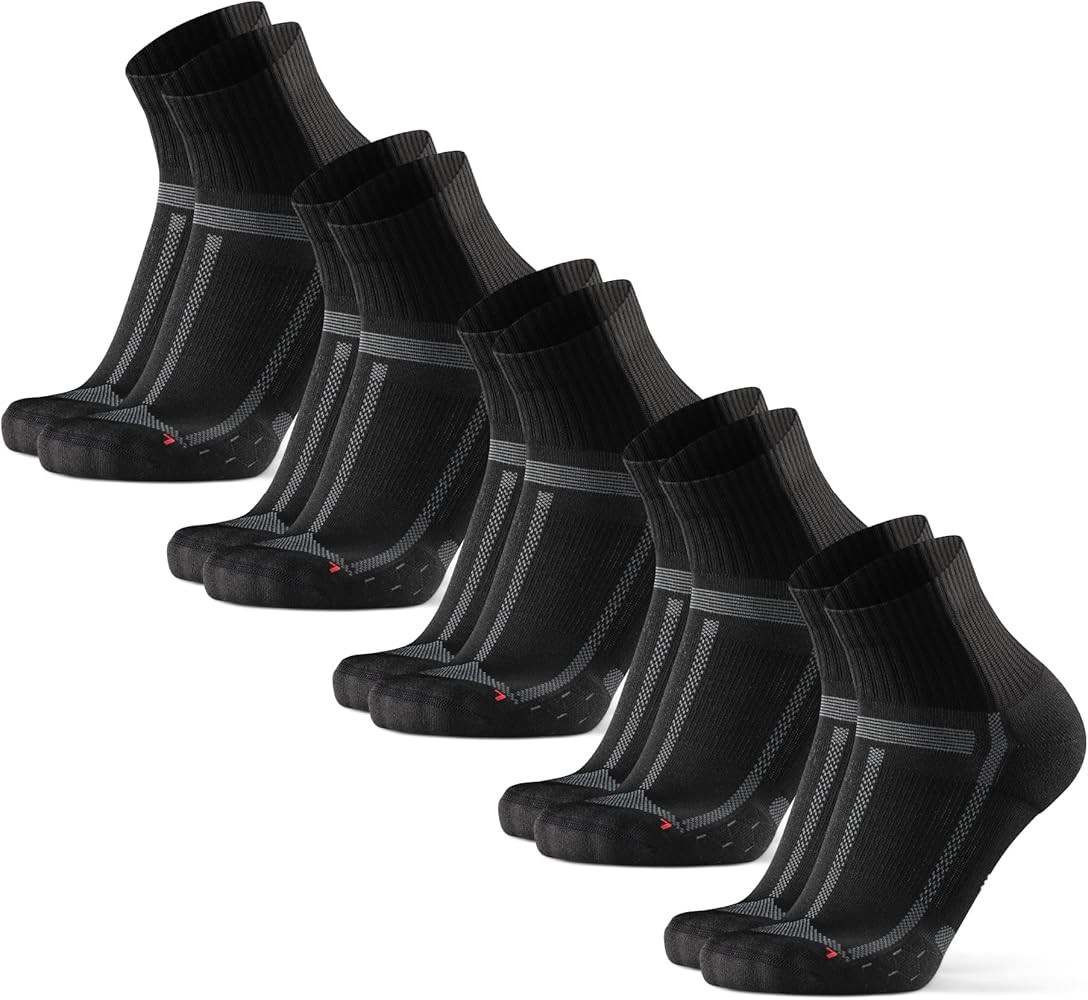 DANISH ENDURANCE Cushioned Running Socks for Long Distances, Quarter Length, Anti-Blister for Men... | Amazon (US)