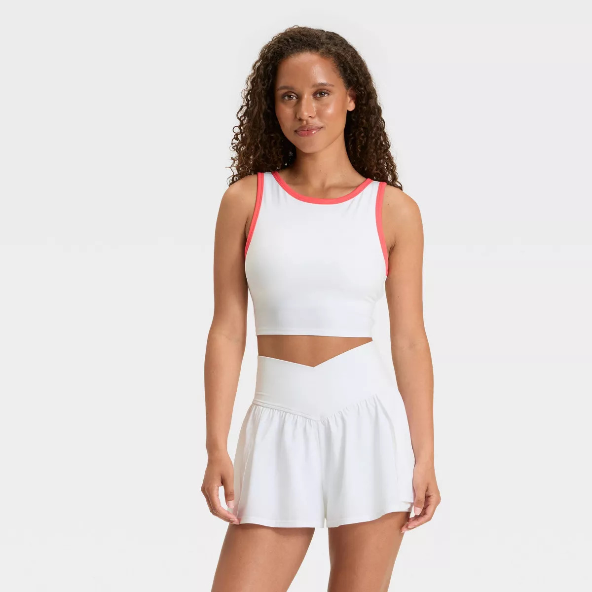 Women's Contrast Longline Sports Bra - JoyLab™ Black S | Target
