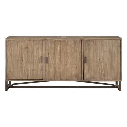 Niko Rustic Lodge Brown Reclaimed Pine Wood Sideboard Buffet | Kathy Kuo Home