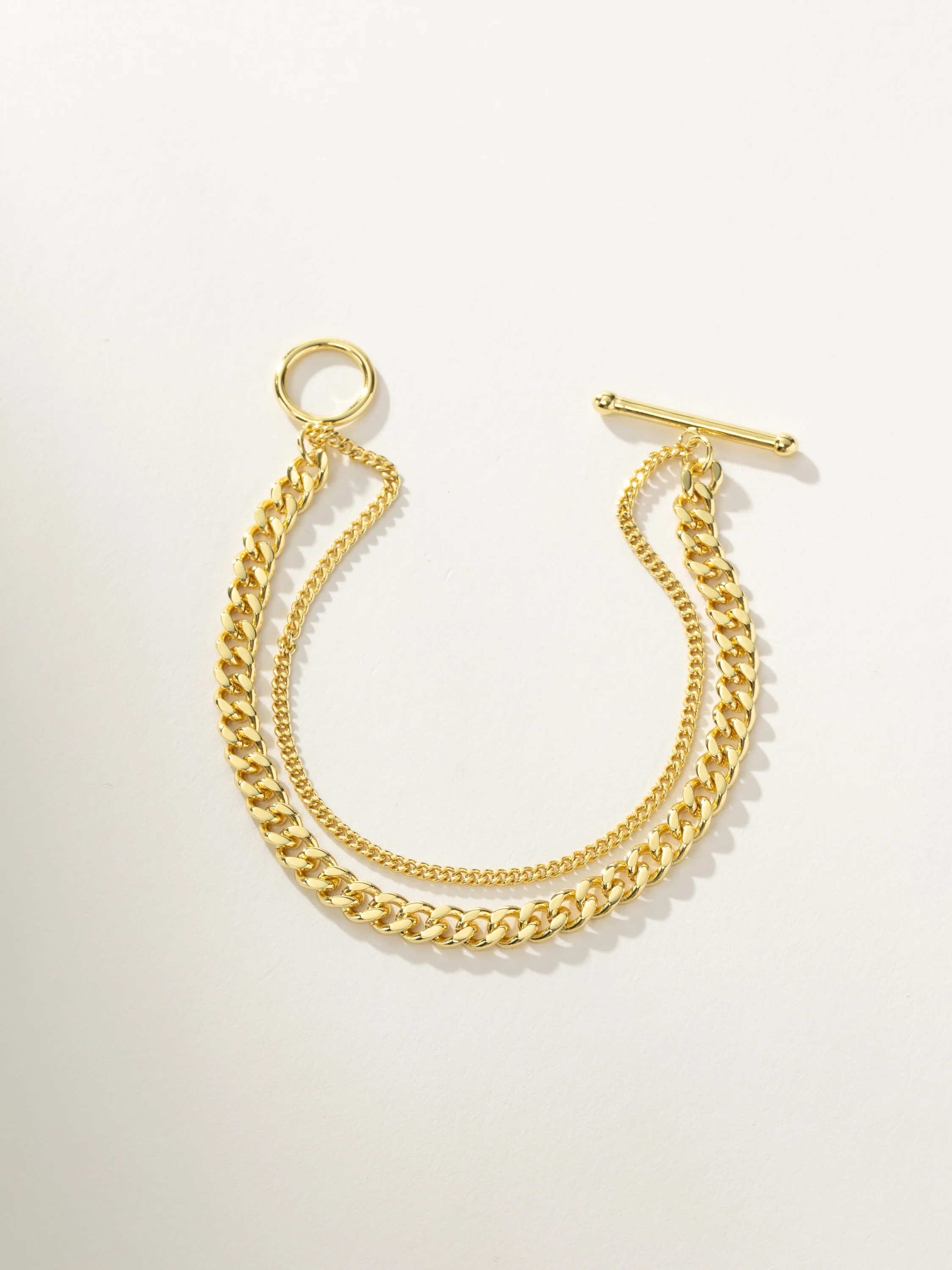 Extra Curb Chain Layered Bracelet in Gold | Uncommon James | Uncommon James