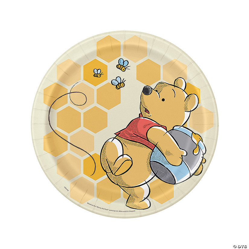 Disney's Winnie the Pooh Buzzing Bees Paper Dinner Plates - 8 Ct. | Oriental Trading Company