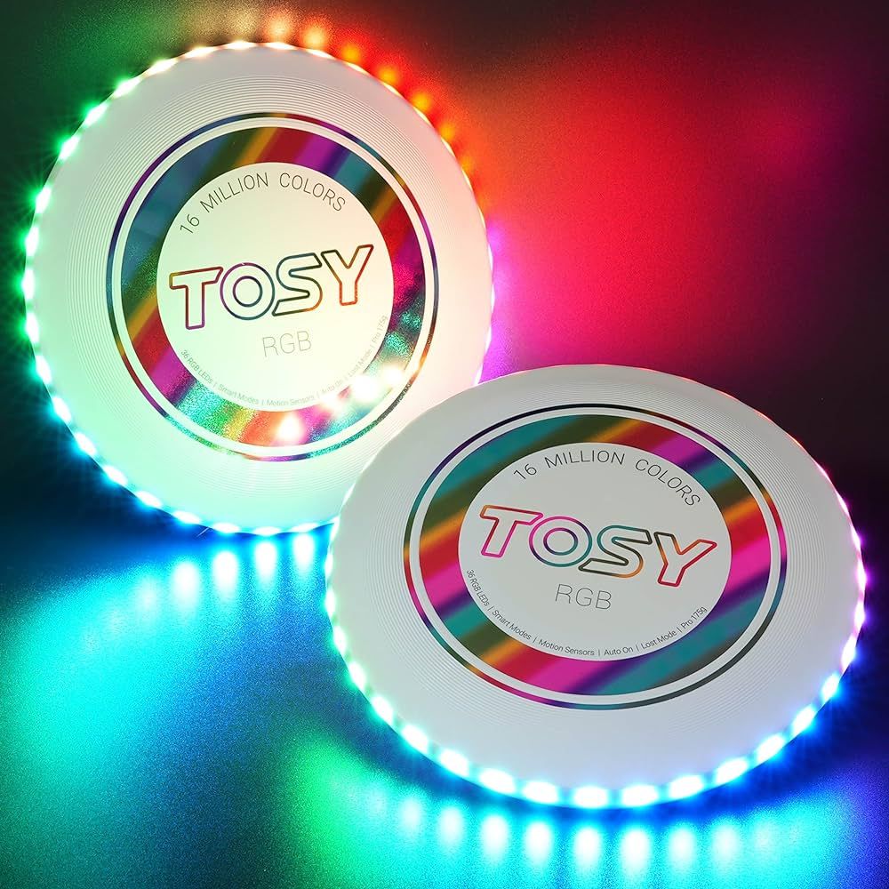 TOSY Flying Disc - 16 Million Color RGB or 36 or 360 LEDs, Extremely Bright, Smart Modes, Auto Li... | Amazon (US)