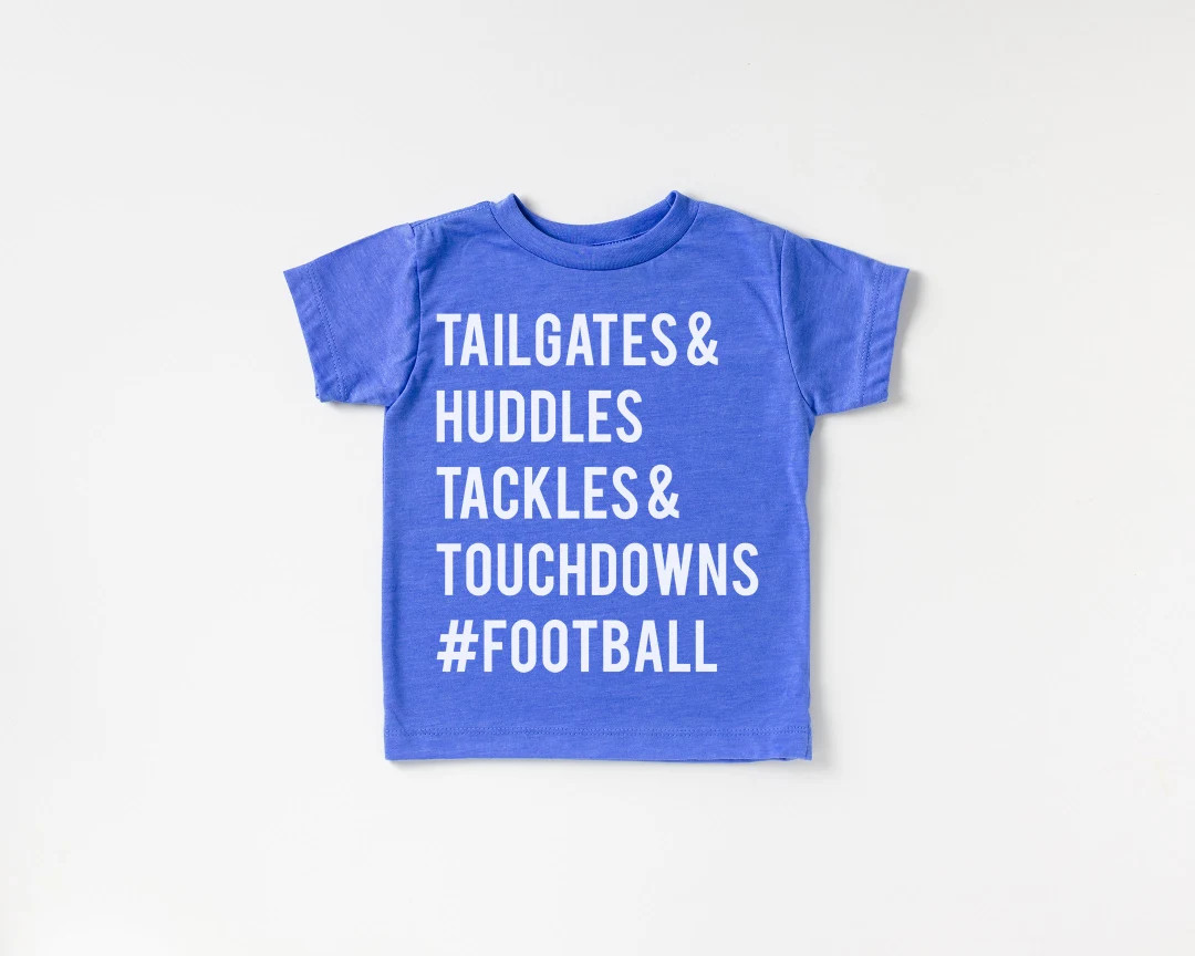 Football Kids Tee Shirt Tailgates Touchdowns Toddler - Etsy | Etsy (US)