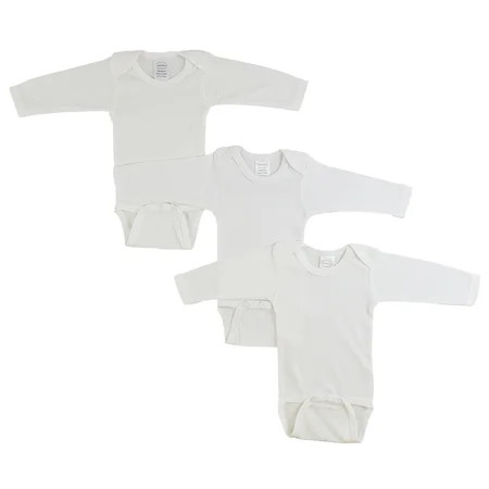 Long Sleeve White Onezie 3 Pack | Walmart (US)