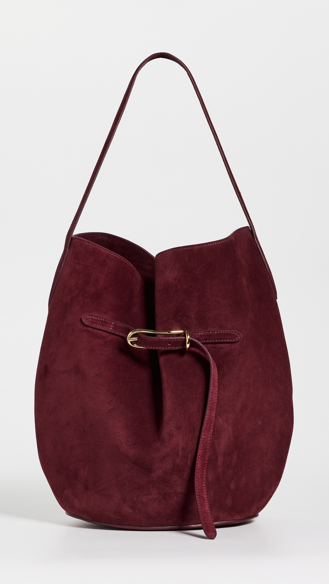 Liffner Large Belted Bucket Bag Burgundy/Gold Hardware One Size | Shopbop