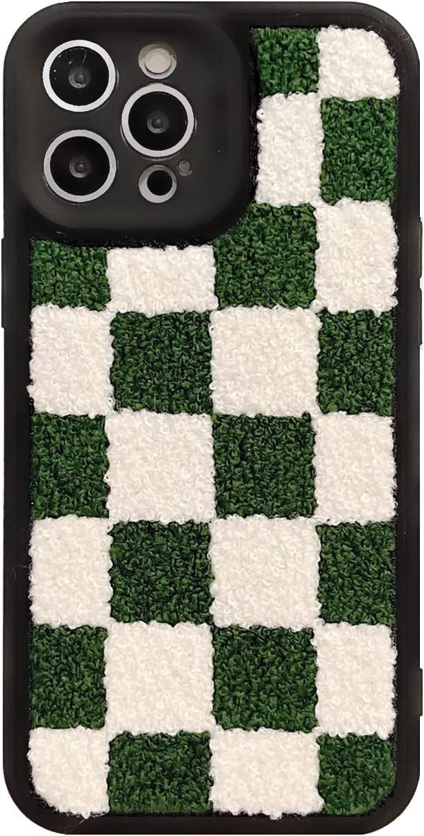 Tewwsdi Green Checkered Phone Case Compatible with iPhone 12 Pro Max 6.7 inch Checkerboard Chessb... | Amazon (US)