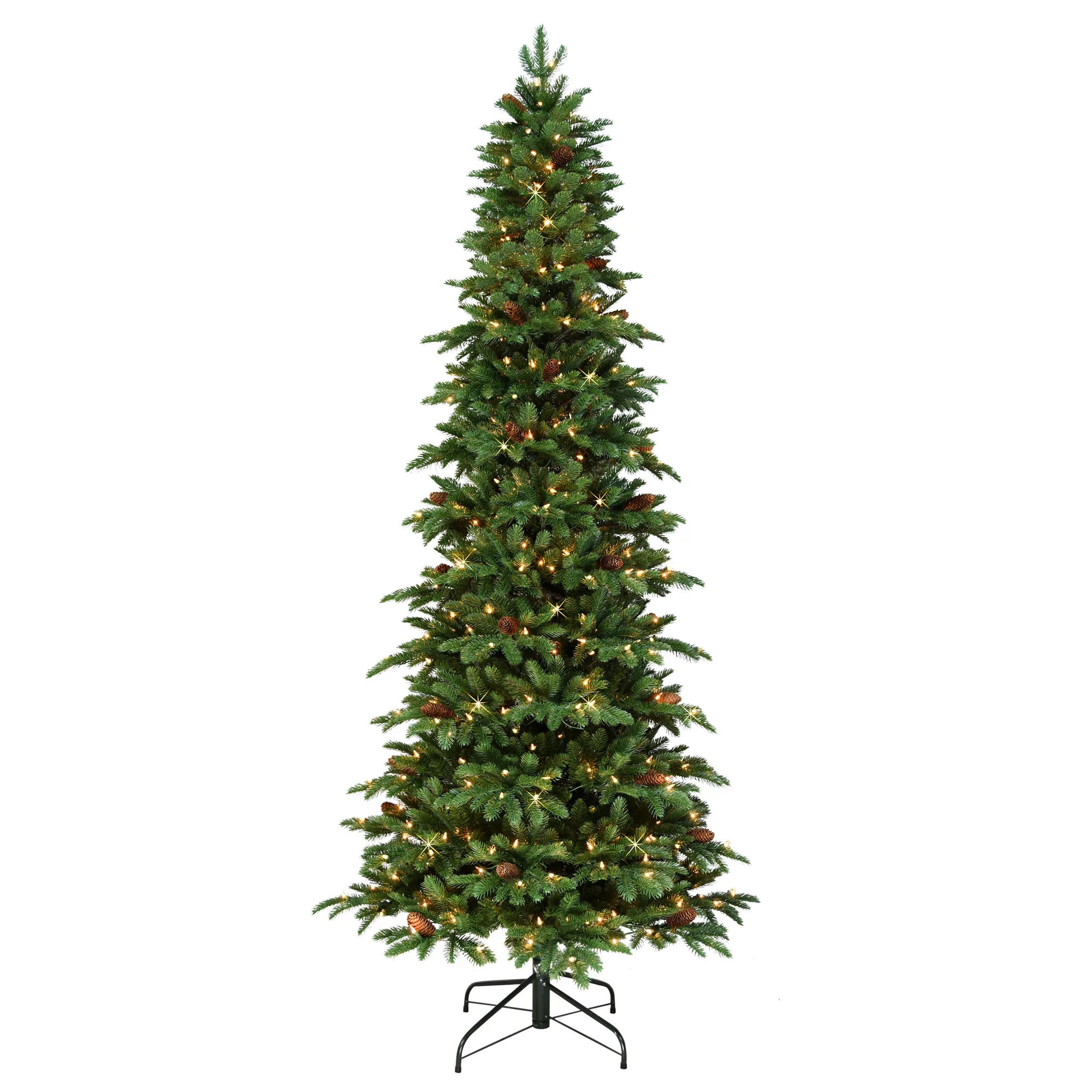 7.5' Slim Spruce Artificial Tree Glitter Accents Clear Lights - 7.5 Foot | Bed Bath & Beyond