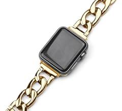 Kolgios 38/40/41mm 42/44/45mm Cool Women Chain Smartwatch Bands Compatible for Apple Watch Bands ... | Amazon (US)