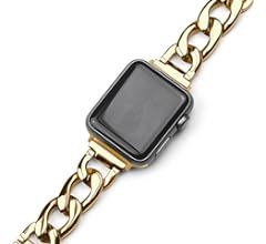 Kolgios 38/40/41mm 42/44/45mm Cool Women Chain Smartwatch Bands Compatible for Apple Watch Bands ... | Amazon (US)