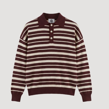 The Seabreeze Polo Knit- Oxblood | EllandEmm