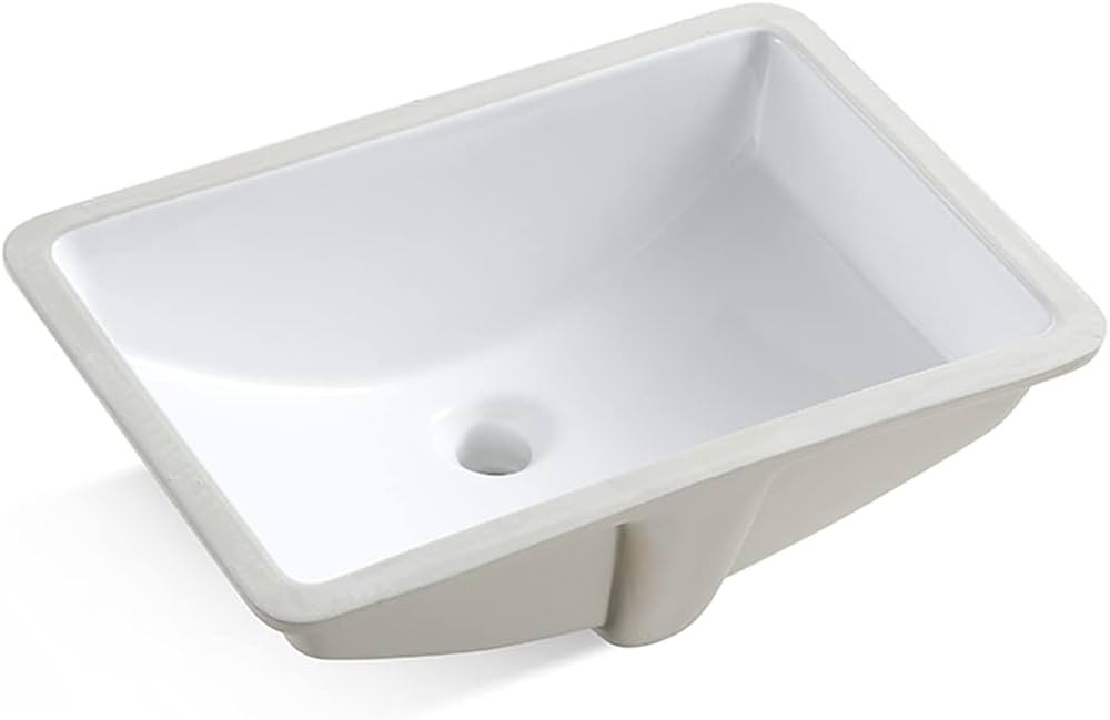 MEJE #202F_20.9 Inch Rectangle Undermount Bathroom Vessel Sink, Ceramic Lavatory Vanity Sink, Und... | Amazon (CA)
