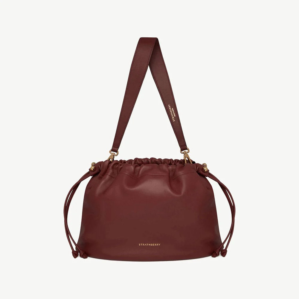 Strathberry - Charlotte Midi Drawstring - Red / Burgundy | Strathberry