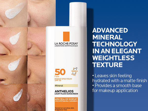La Roche-Posay Anthelios Mineral Ultra-Light Face Sunscreen SPF 50, Zinc Oxide Sunscreen for Face... | Amazon (US)