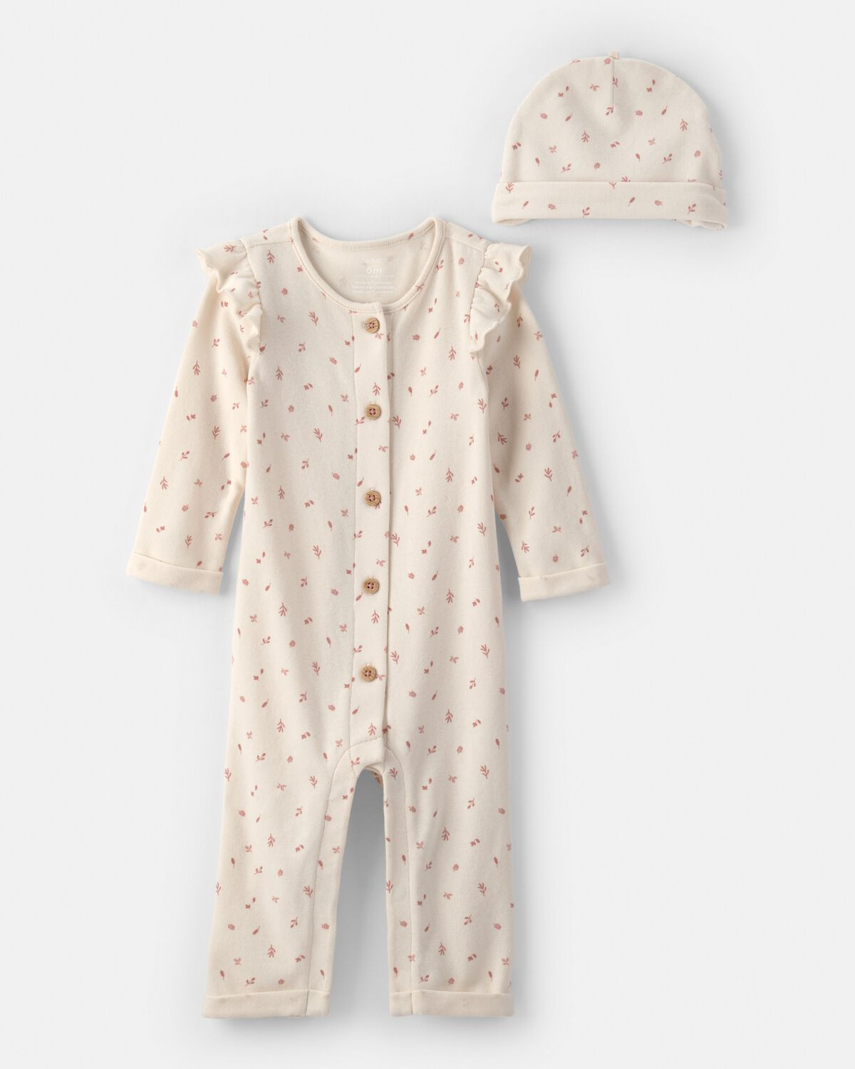 2-Piece  Button-Down Jumpsuit & Cap Set
 - Carter's | Carter's | Carter's Inc