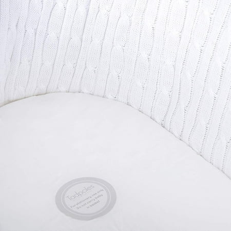 Tadpoles Cable Knit Moses Basket Bedding Only, White | Walmart (US)