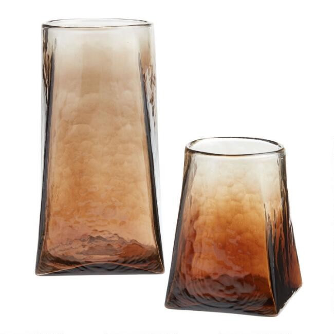 Large Brown Gradient Glass Vase | World Market