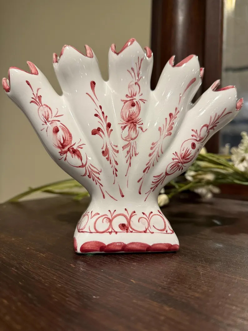 Five -finger Hand Painted Portuguese Tulpiere Vase by RC&CL Numbered and Initialed - Etsy | Etsy (US)