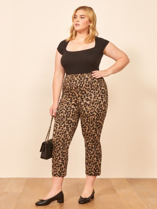 Leopard High Rise Straight Jeans | Reformation (US & AU)