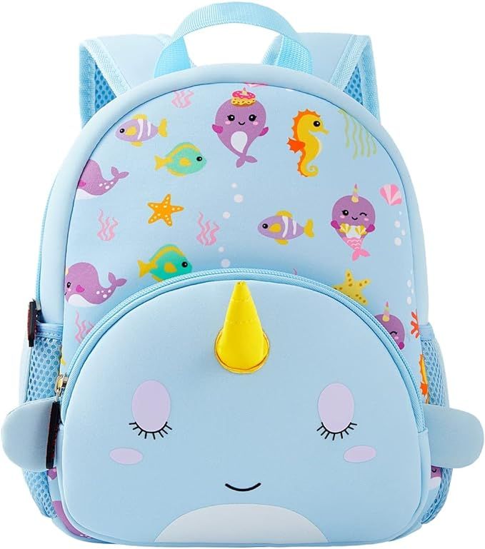 KK CRAFTS Preschool Backpack Toddler Neoprene Animal Schoolbag Lunch backpack for Kids Boys Girls... | Amazon (US)