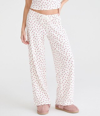 Cherry Pointelle Sleep Pants | Aeropostale