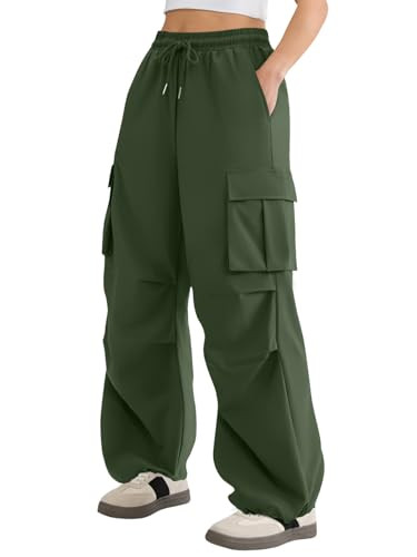 COPYLEAF Parachute Cargo Pants Women Lightweight Quick Dry Baggy Hiking Pants with Pockets Y2k Cl... | Amazon (US)