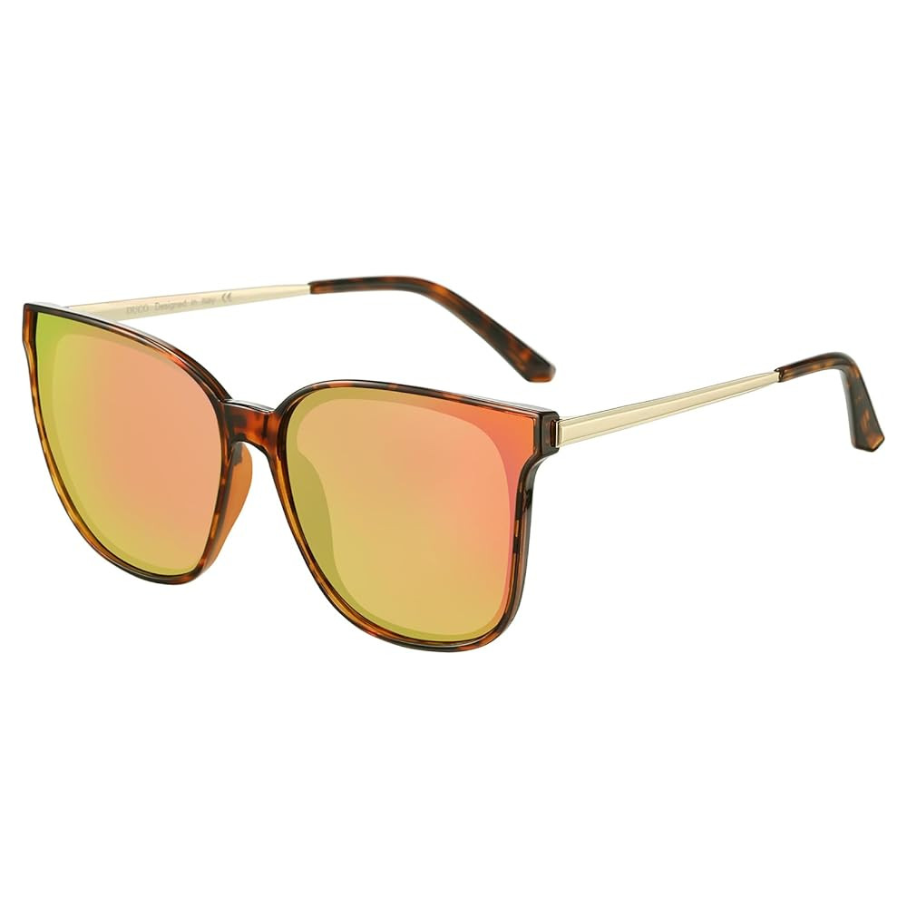 DUCO Oversized Polarized Sunglasses Womens Trendy Mirrored Shades Retro Round Vintage Light Weigh... | Amazon (US)